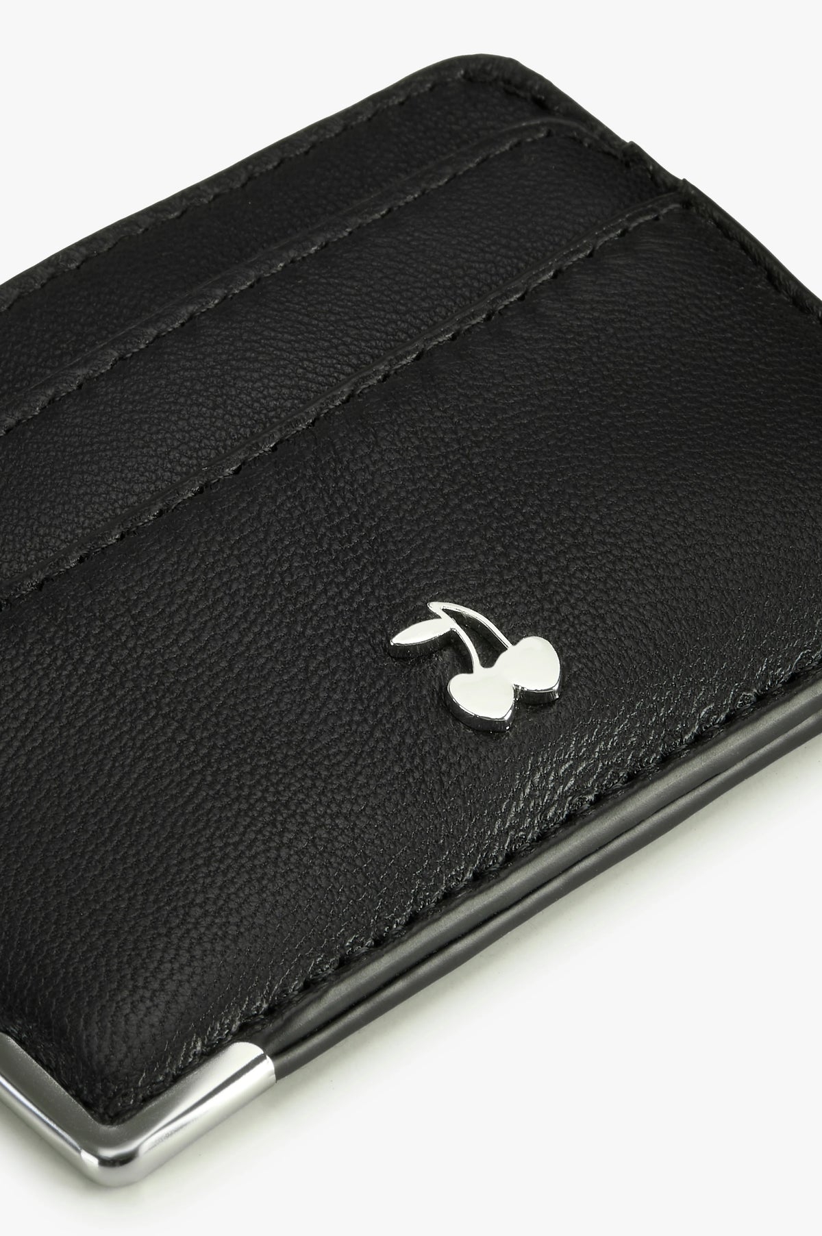 Rose Leather Cardholder Black