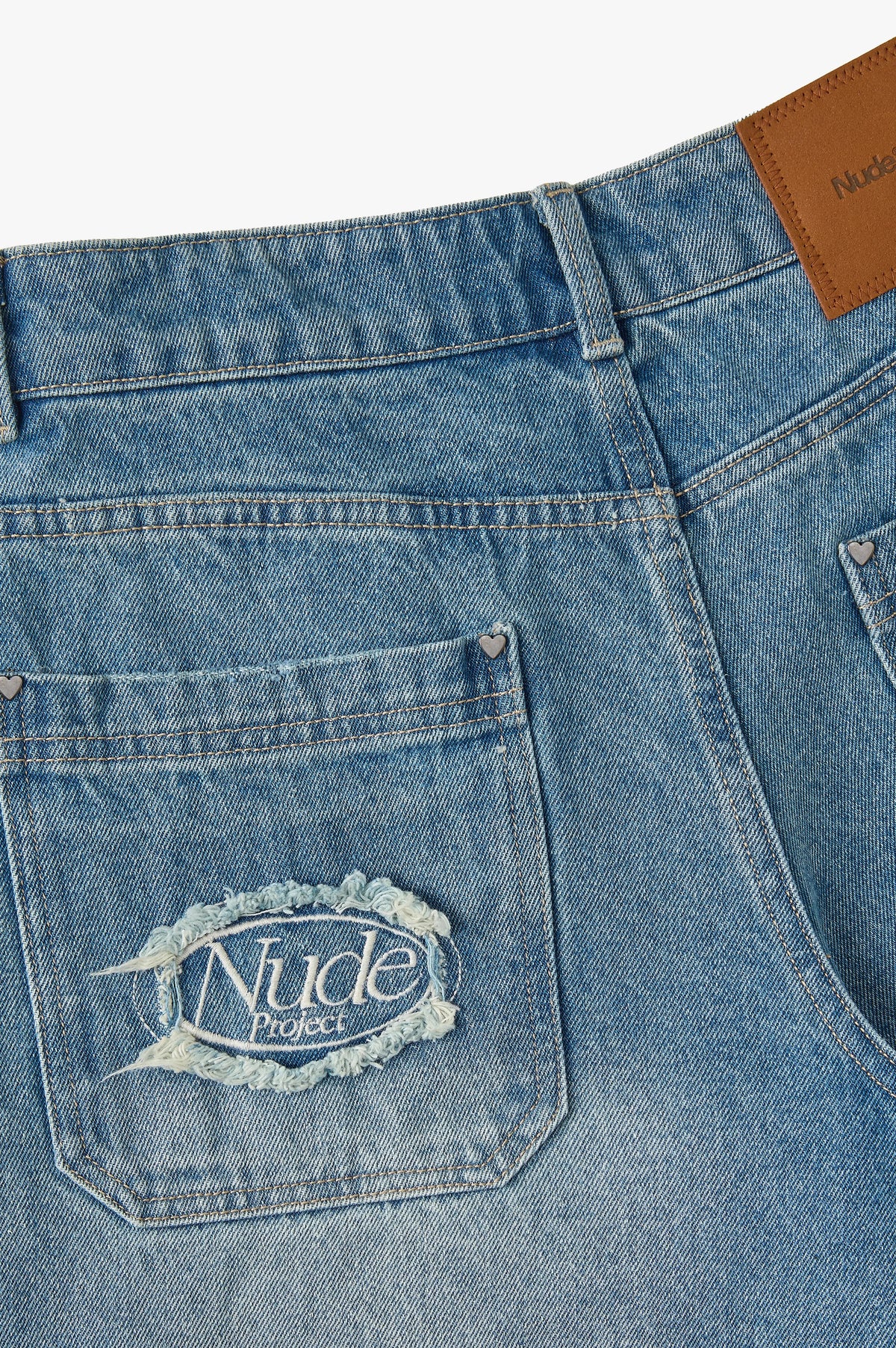 Straight Denim Shorts Medium Blue