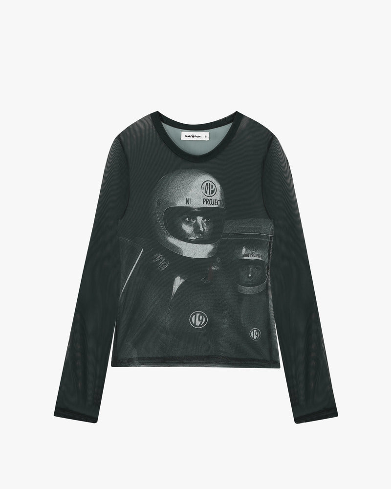 Rally Mesh Long-Sleeve Tee Ash