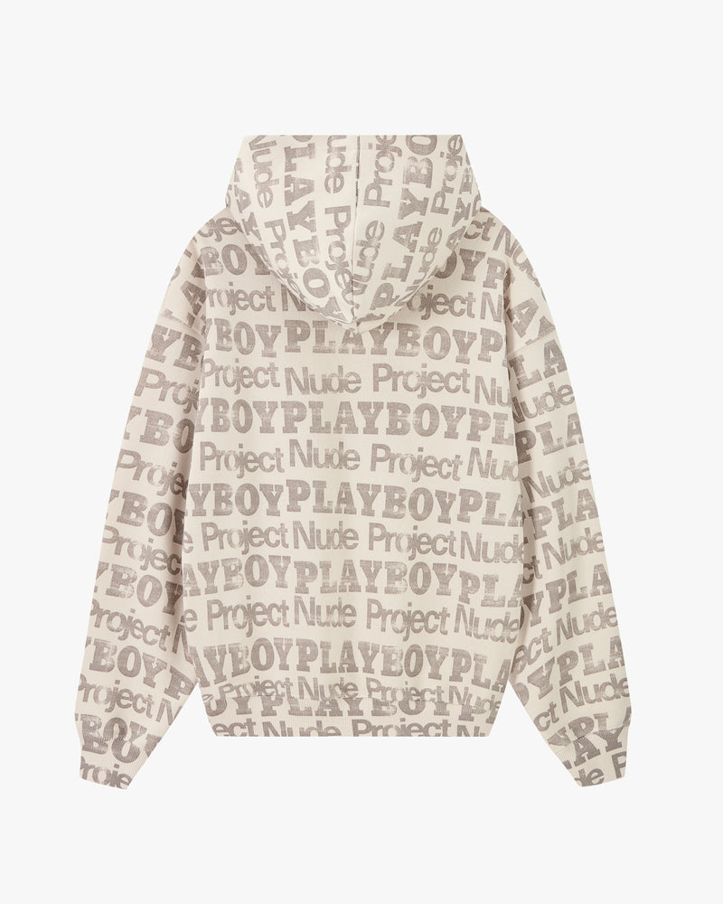 Playboy Print Hoodie Marshmallow