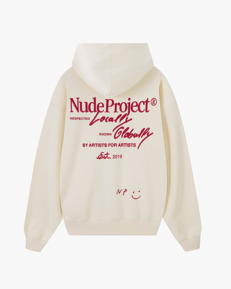 Global Soon Zip-Up Hoodie Marshmallow