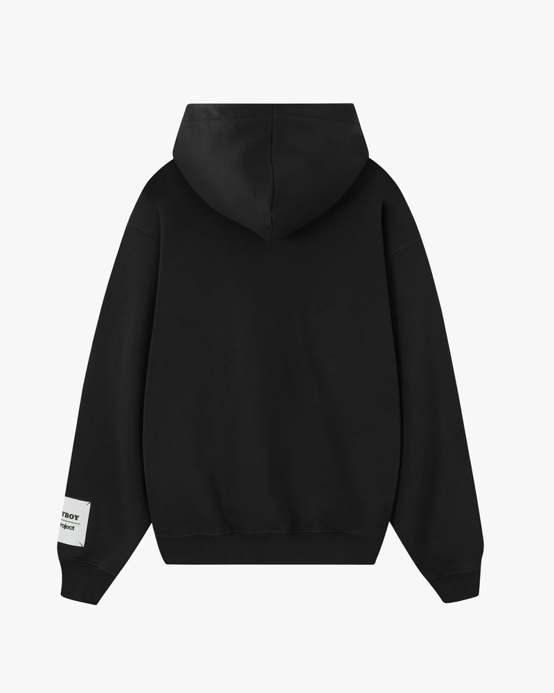 Bunny Zip-Up Hoodie Black