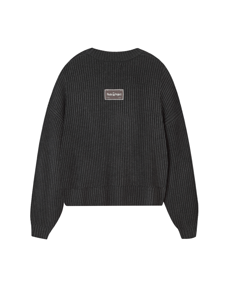 Wavy Knit Sweater Ash