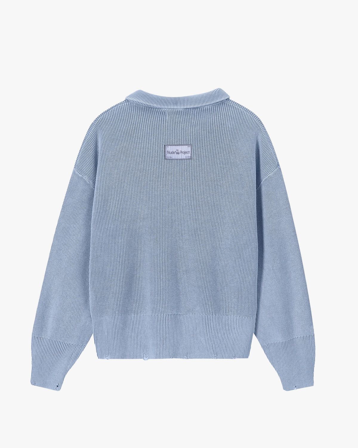 Beast Quarter-Zip Knit Blue Grey