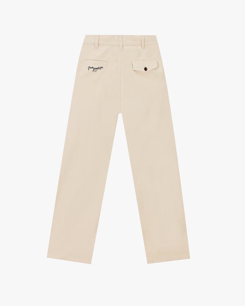 Vinyl Chino Pants Beige