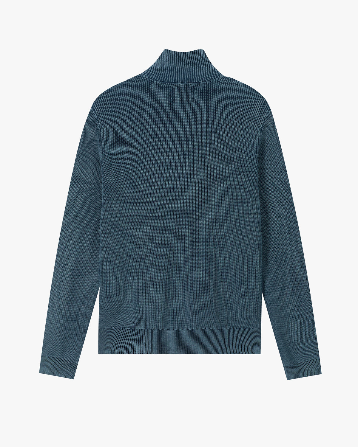 Shady Knit Zip-Up Cardigan Petrol Blue