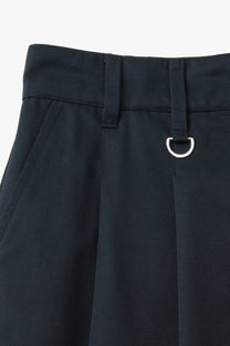 Pleated Chino Shorts Navy