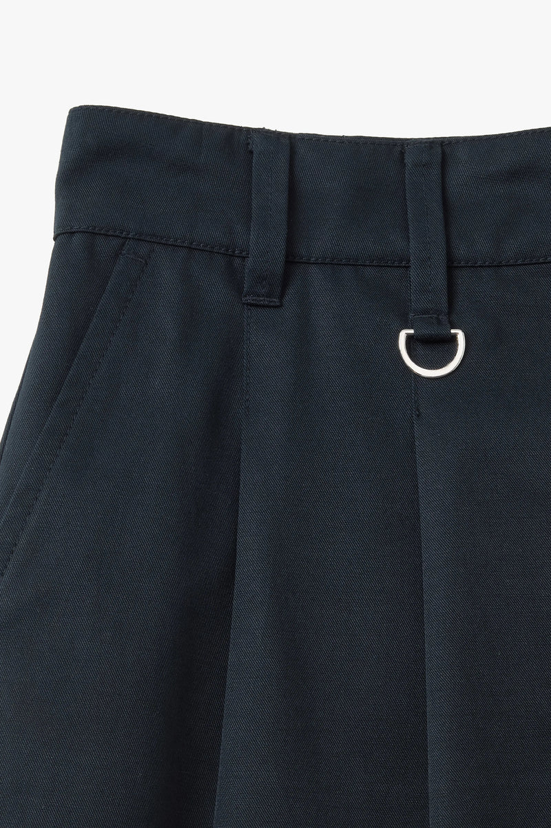 Pleated Chino Shorts Navy