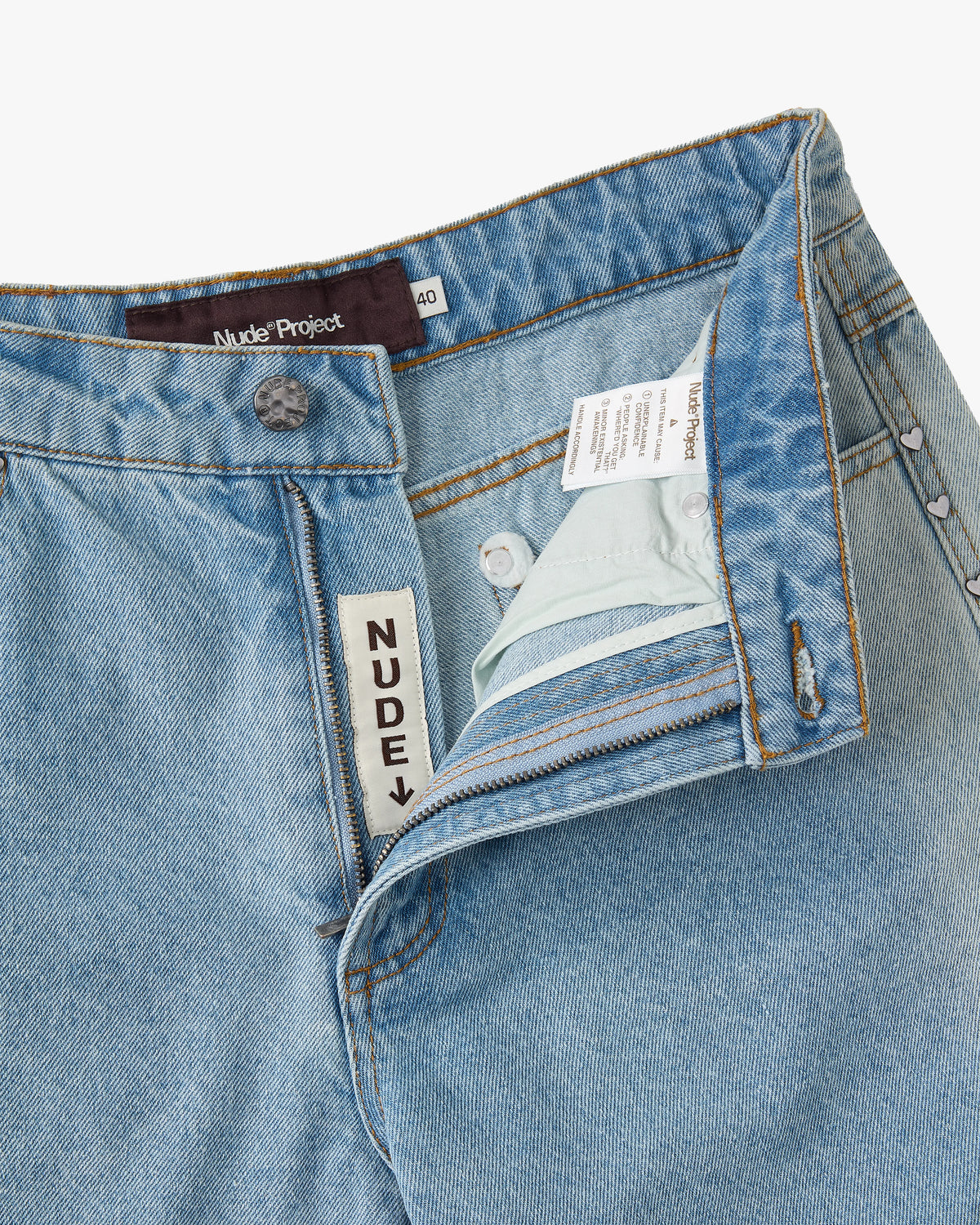 Faded Straight Denim Shorts