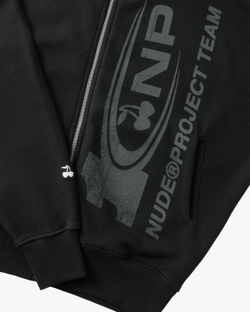 Ayrton Zip-Up Hoodie Black