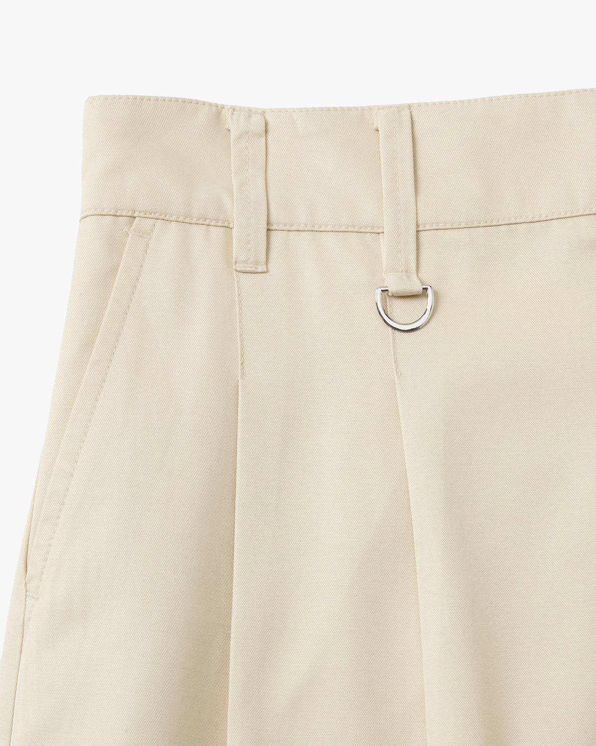 Pleated Chino Shorts Ivory