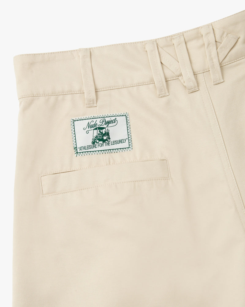 Pleated Chino Shorts Ivory