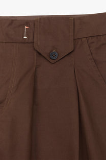 Pleated Chino Pants Brown