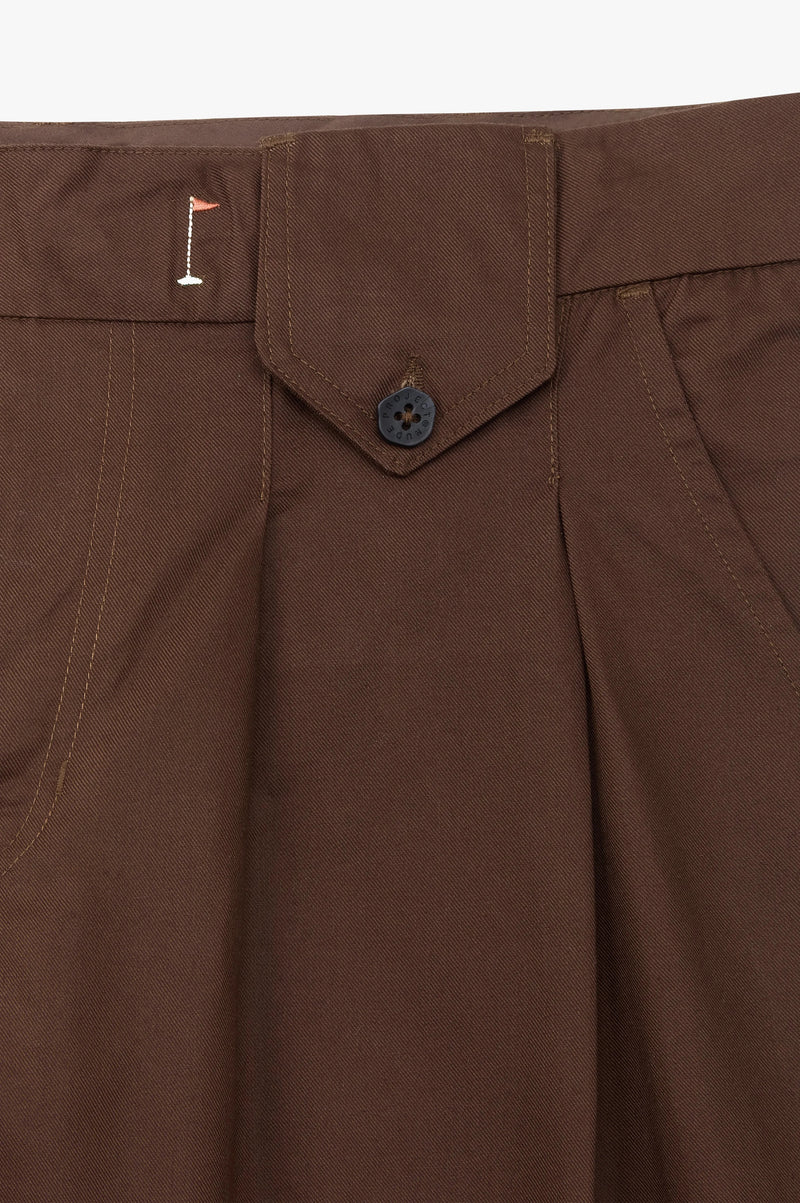 Pleated Chino Pants Brown