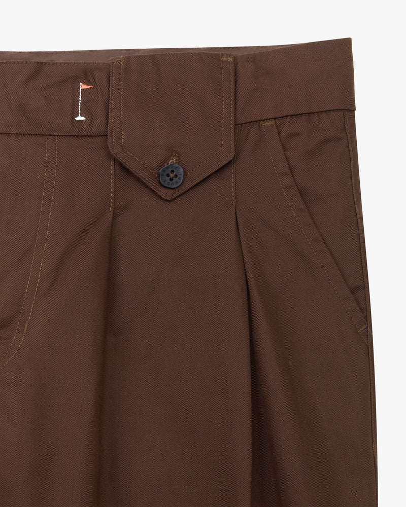 Pleated Chino Pants Brown