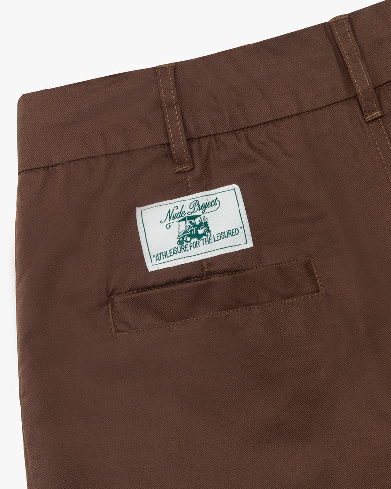 Pleated Chino Pants Brown