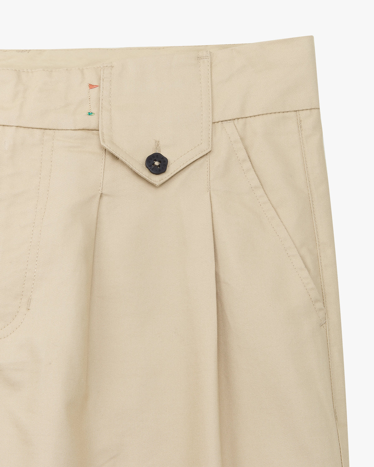 Pleated Chino Pants Beige