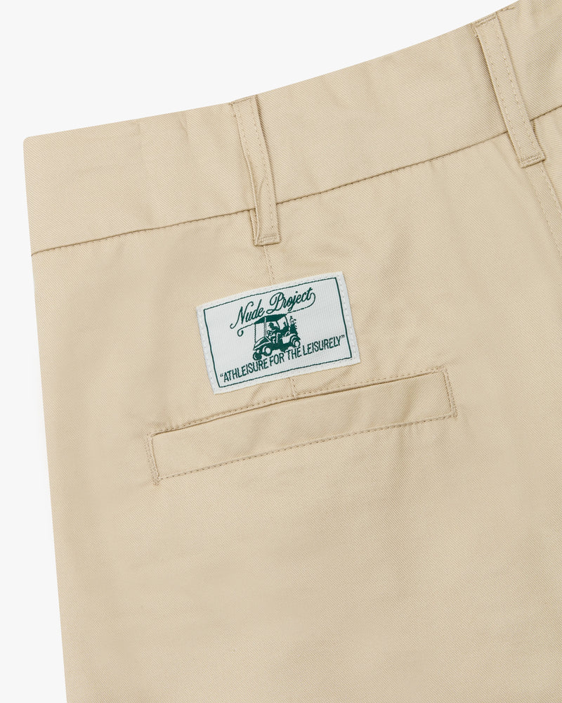 Pleated Chino Pants Beige