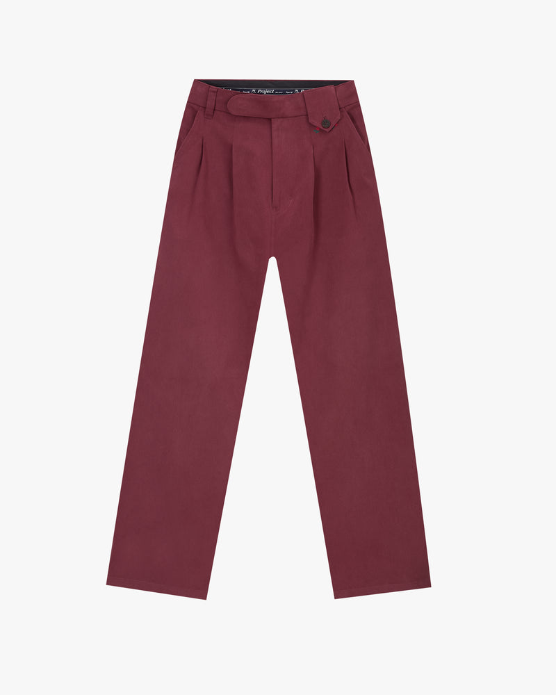 Vinyl Chino Pants Burgundy