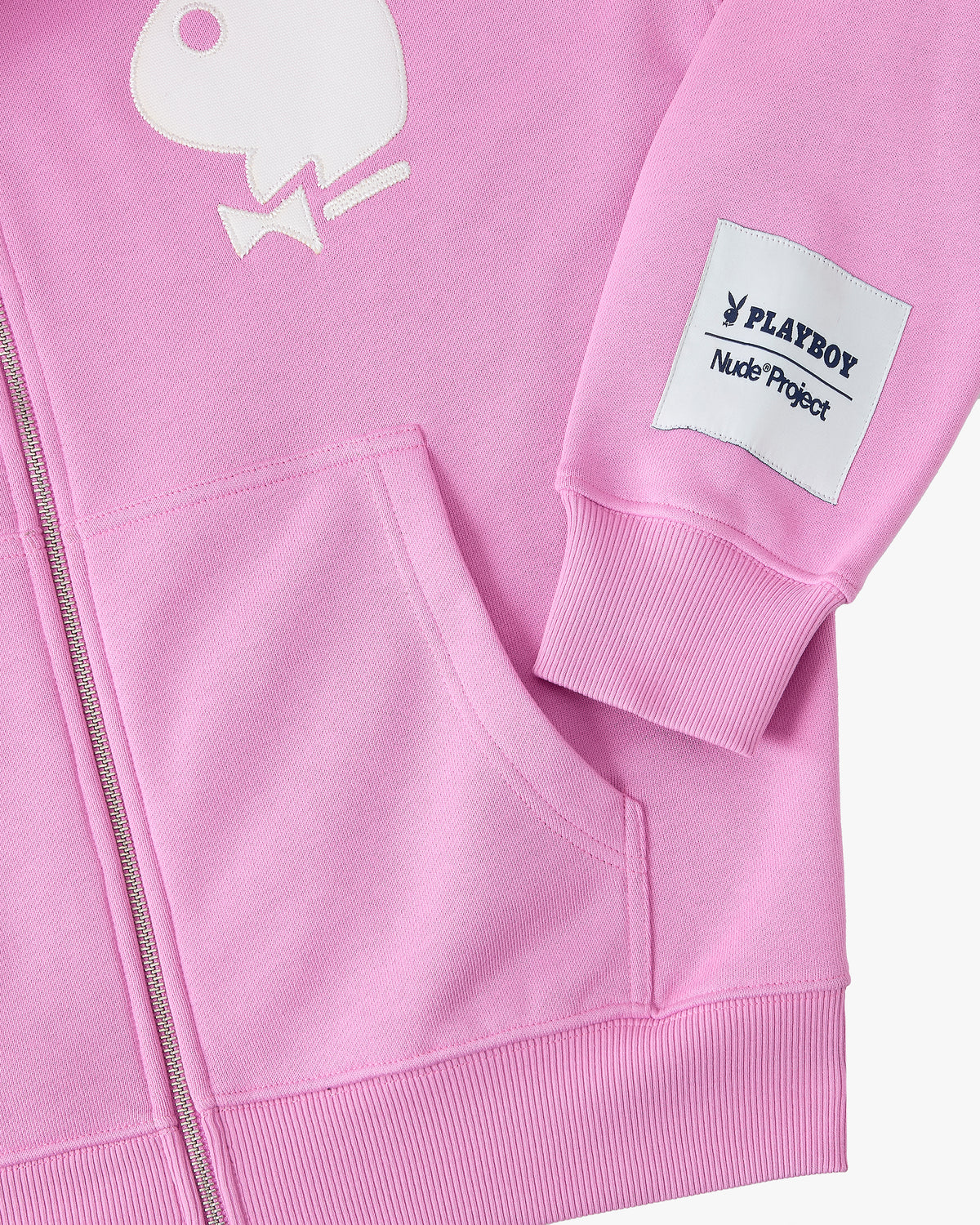 Bunny Zip-Up Hoodie Pink