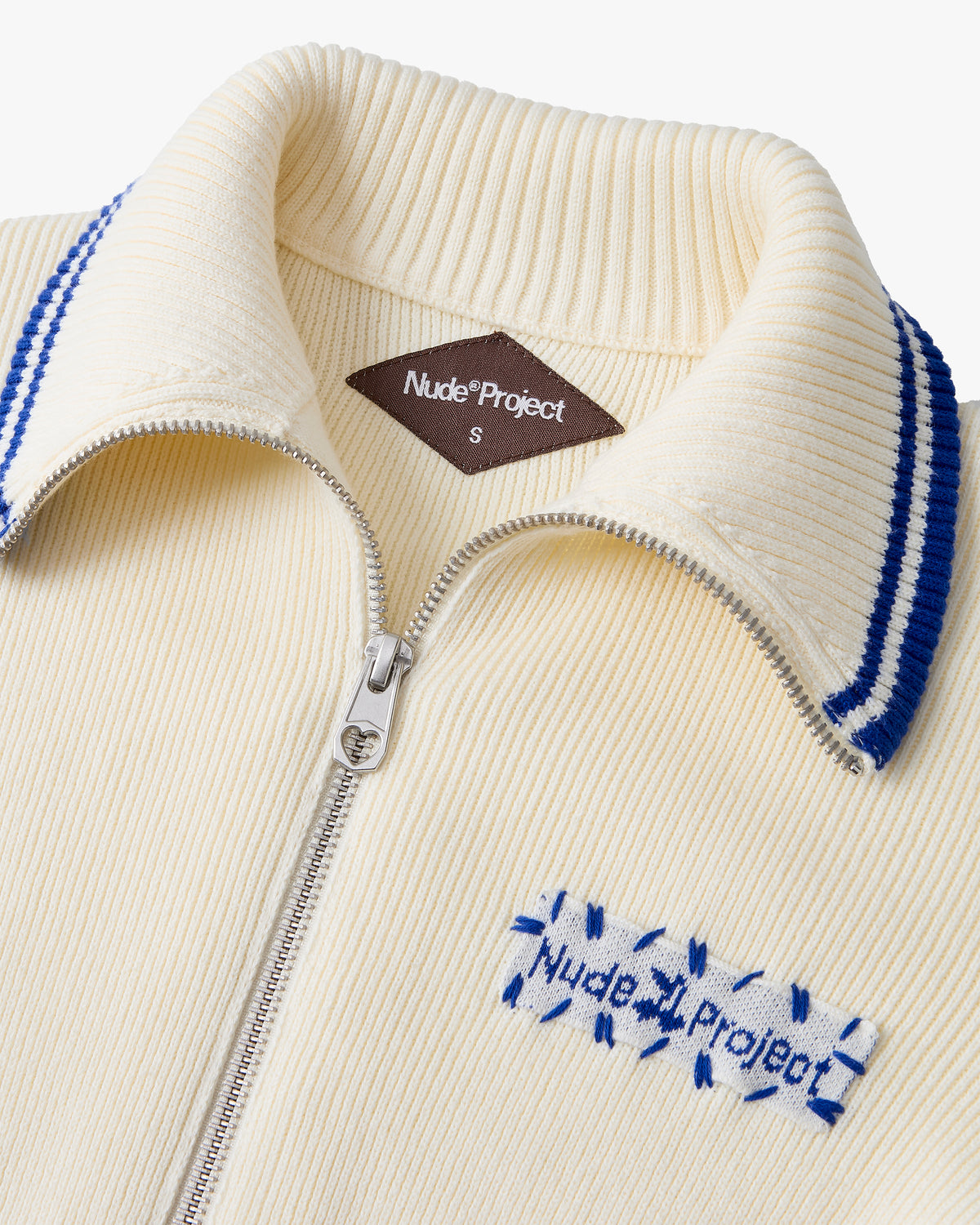 Kiddo Full-Zip Knit Ecru