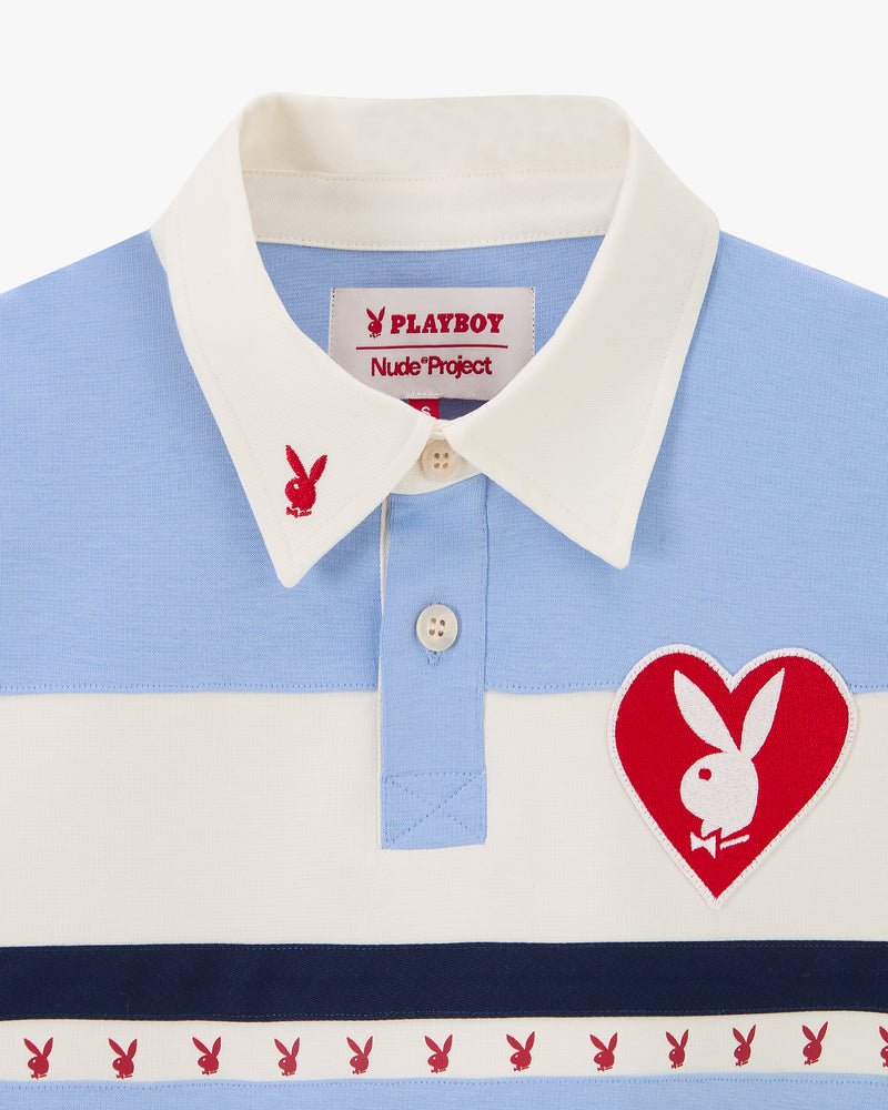 Playboy Rugby Polo Baby Blue