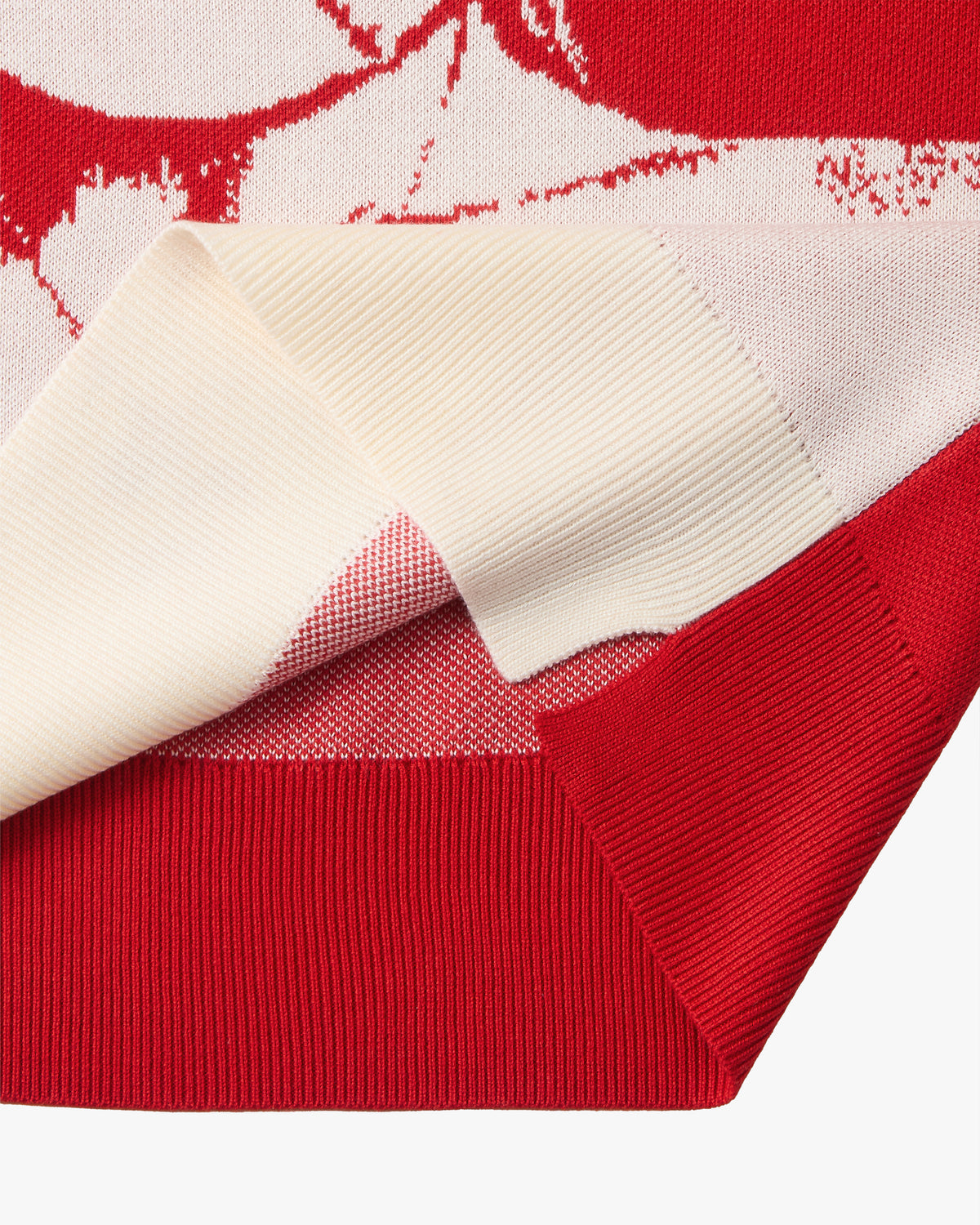 Face Knit Sweater Red