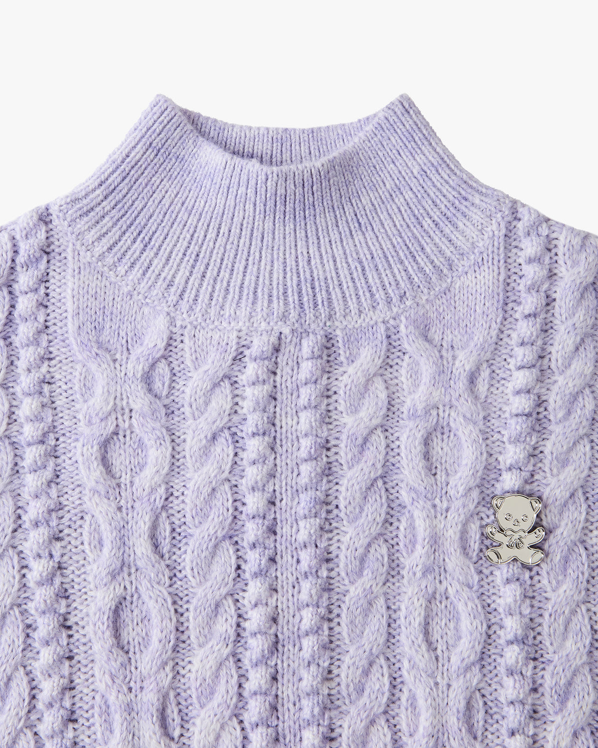 Osa Cable Knit Sweater Lilac