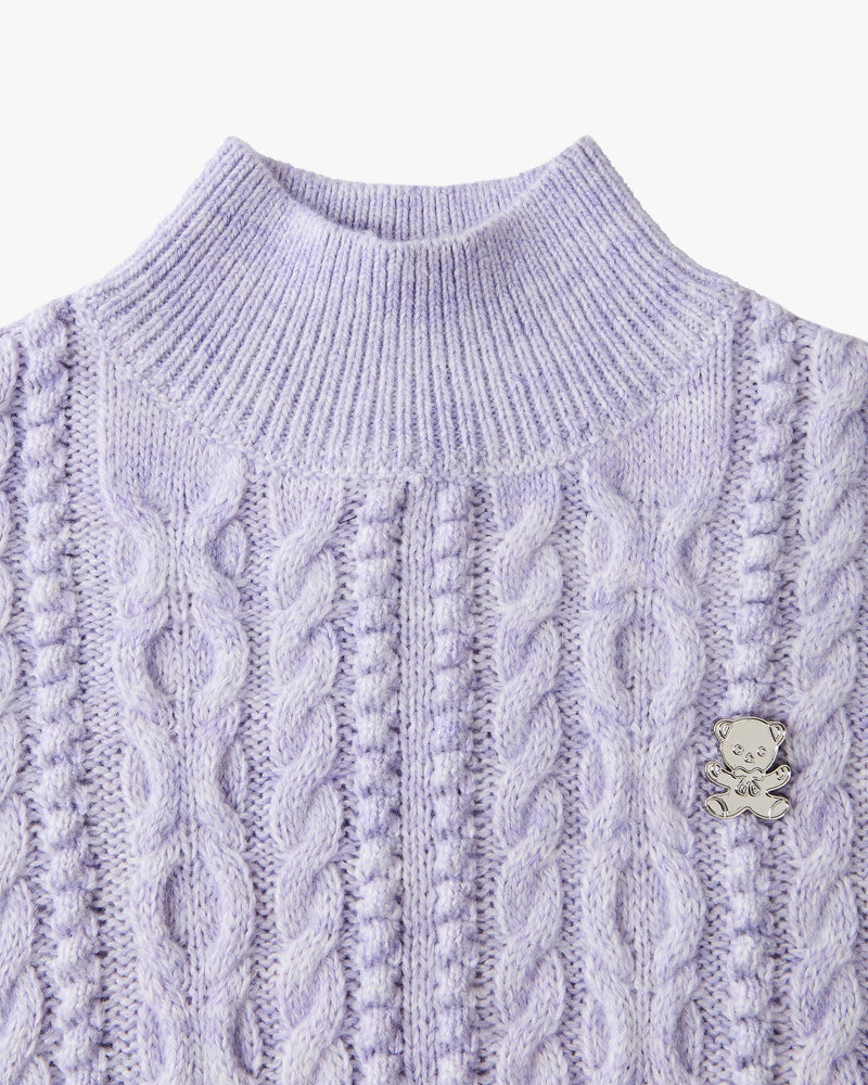 Osa Cable Knit Sweater Lilac