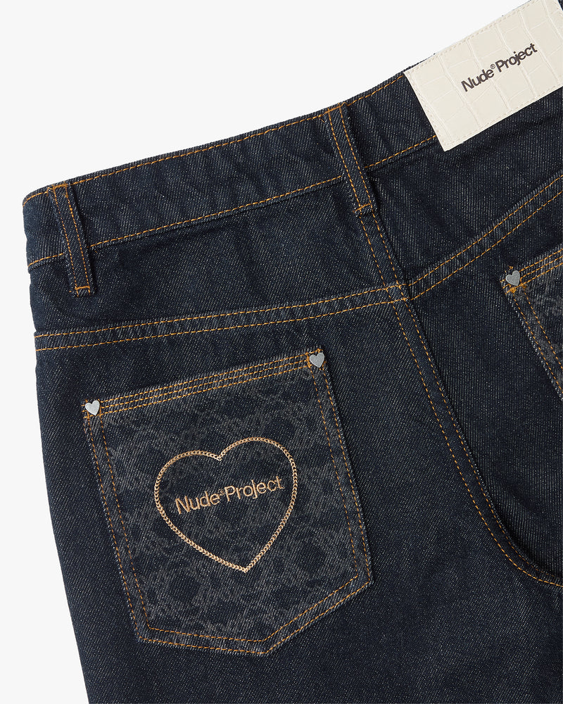 Basic Straight Jeans Laser