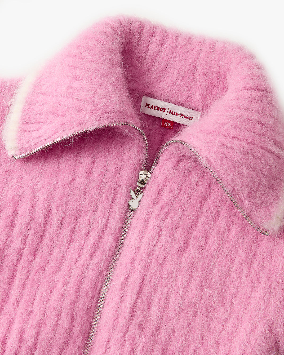 Mansion Zip-Up Knit Pink