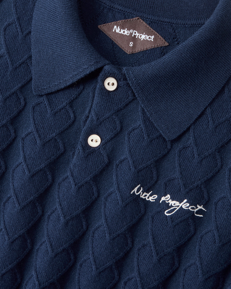 Cora Knit Polo Navy