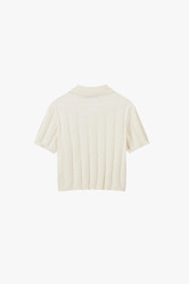 Cora Knit Polo Ivory