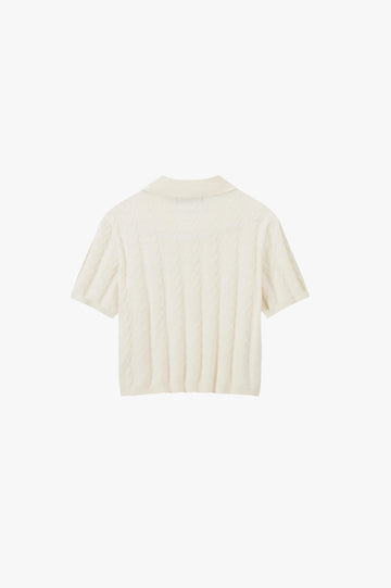Cora Knit Polo Ivory