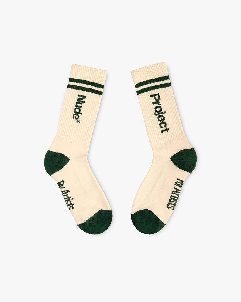 Game Socks Green/Marshmallow