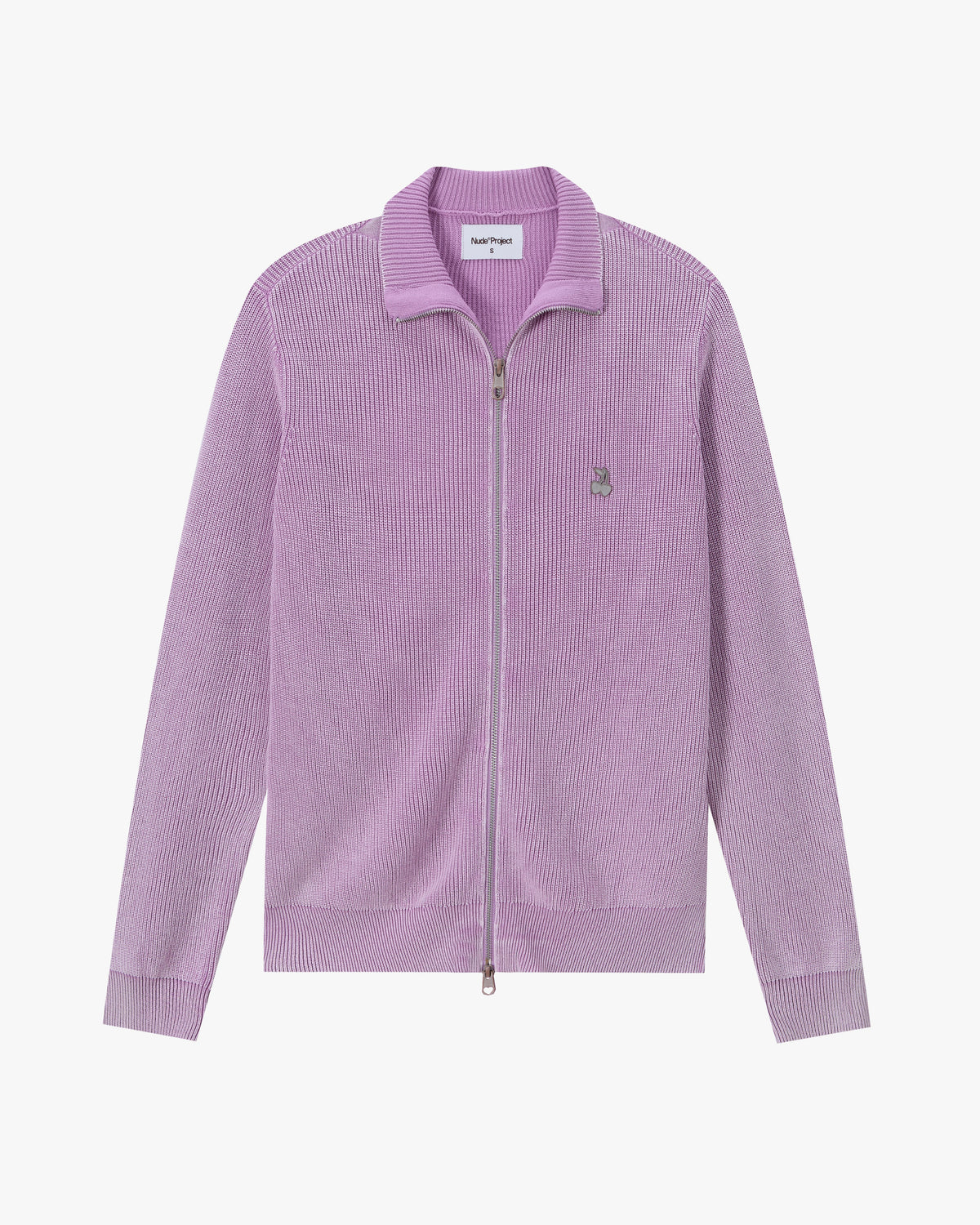 Shady Knit Zip-Up Cardigan Purple