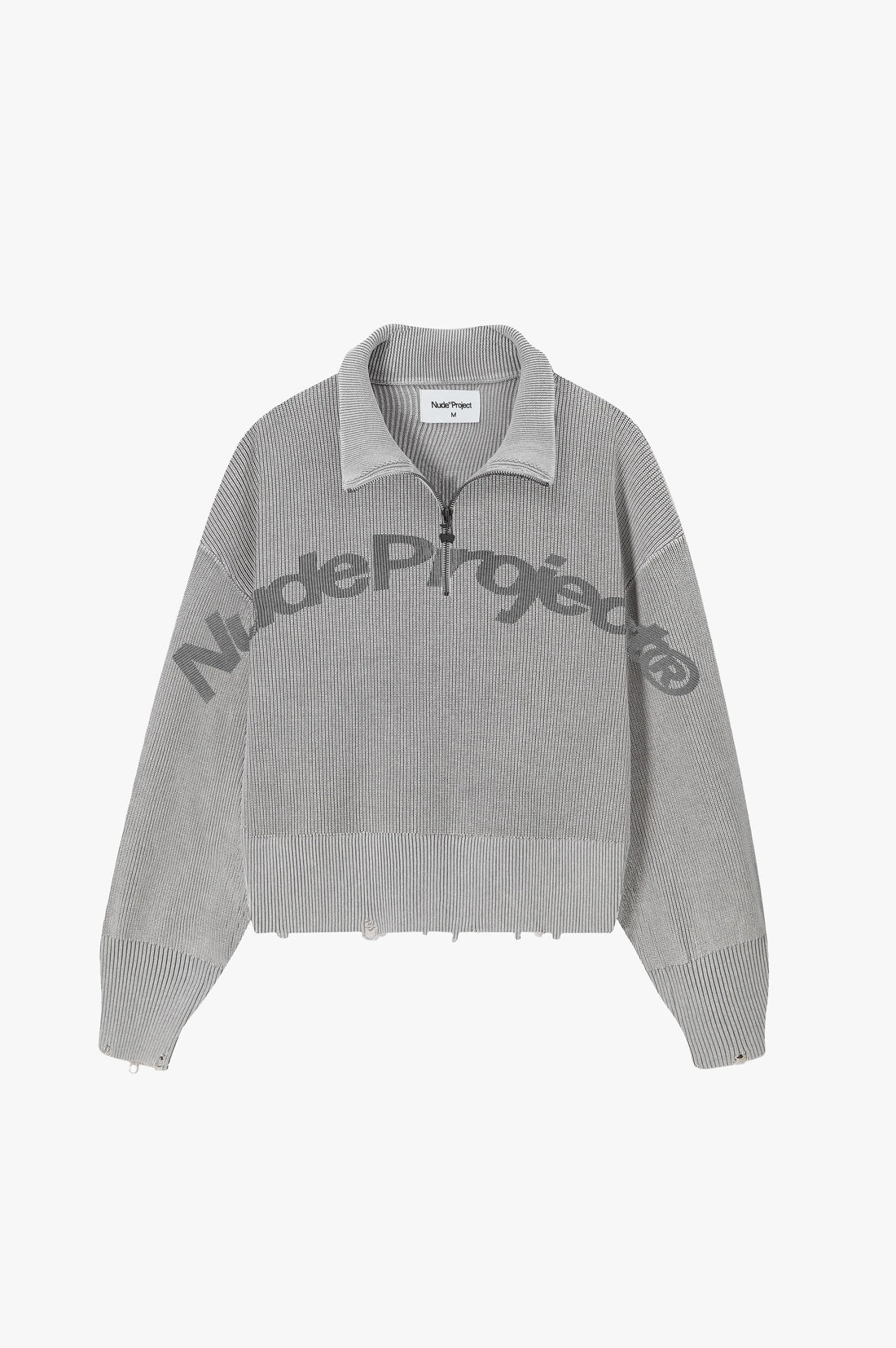 Beast Quarter-Zip Knit Grey