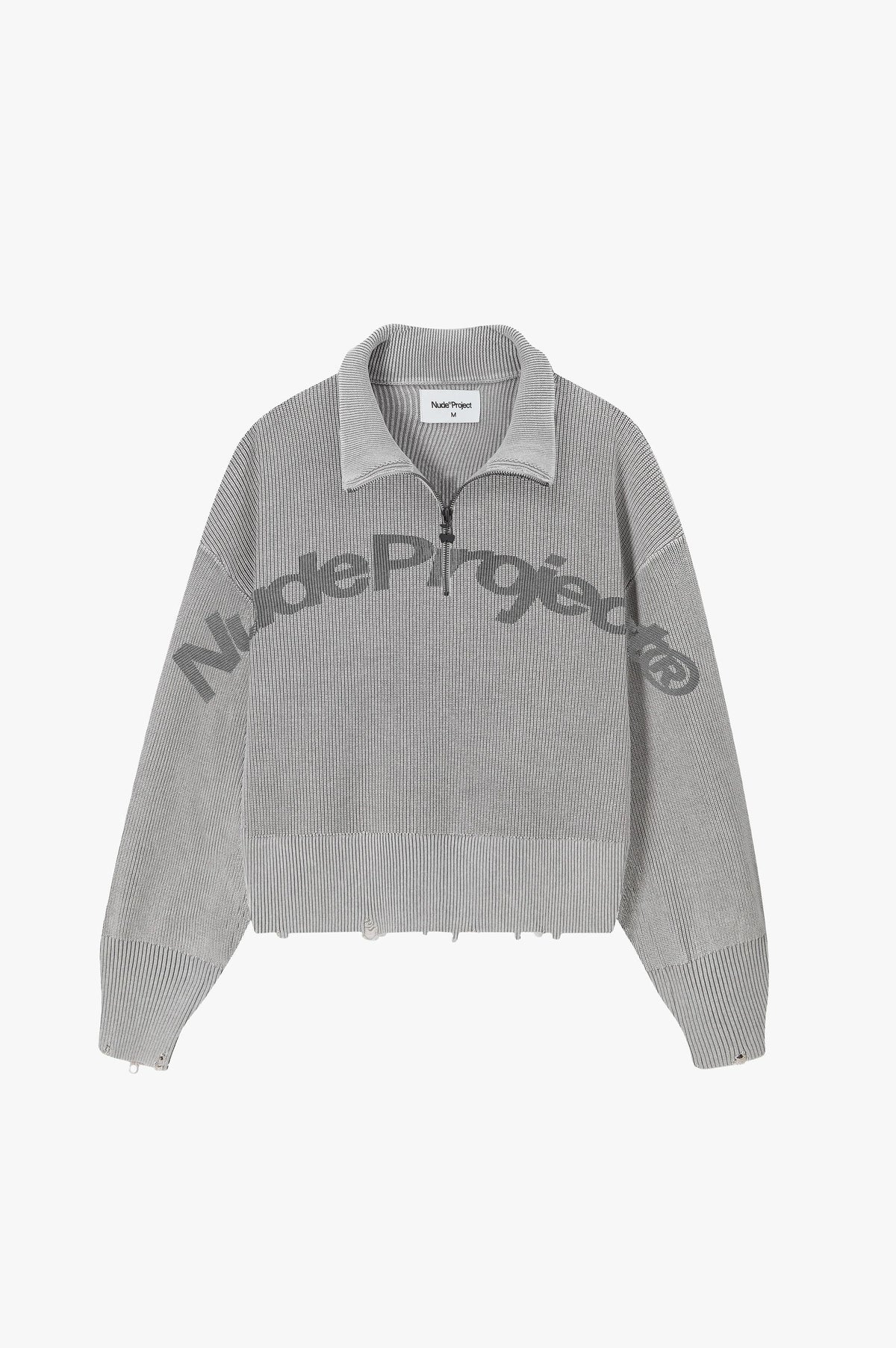 Beast Quarter-Zip Knit Grey