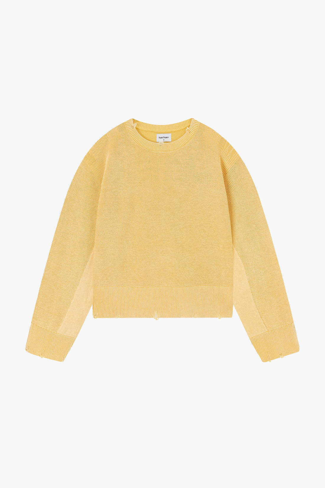Perfect Cropped Knit Sweater Yellow
