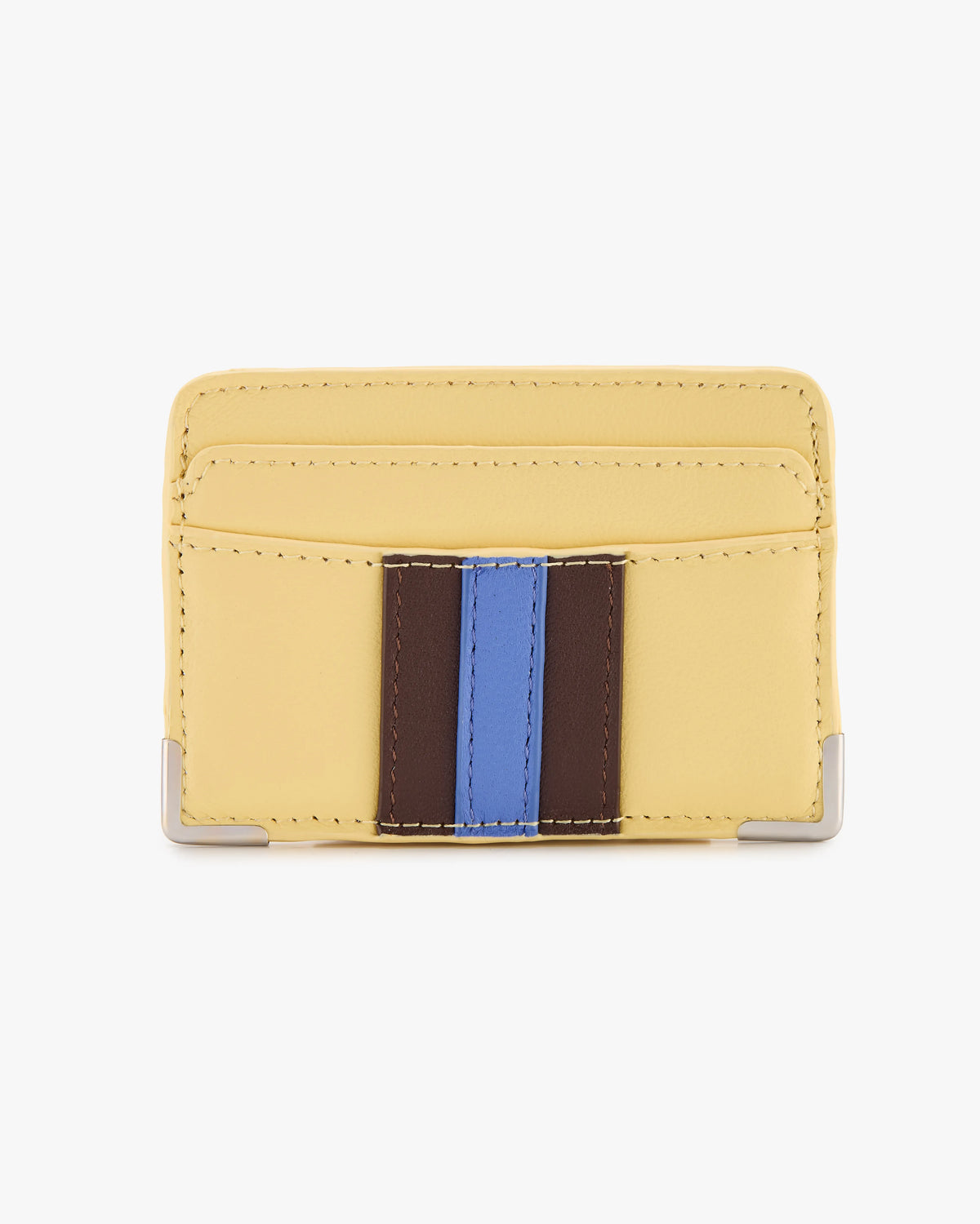Flag Leather Cardholder Yellow