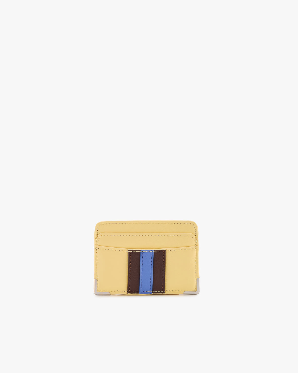 Flag Leather Cardholder Yellow