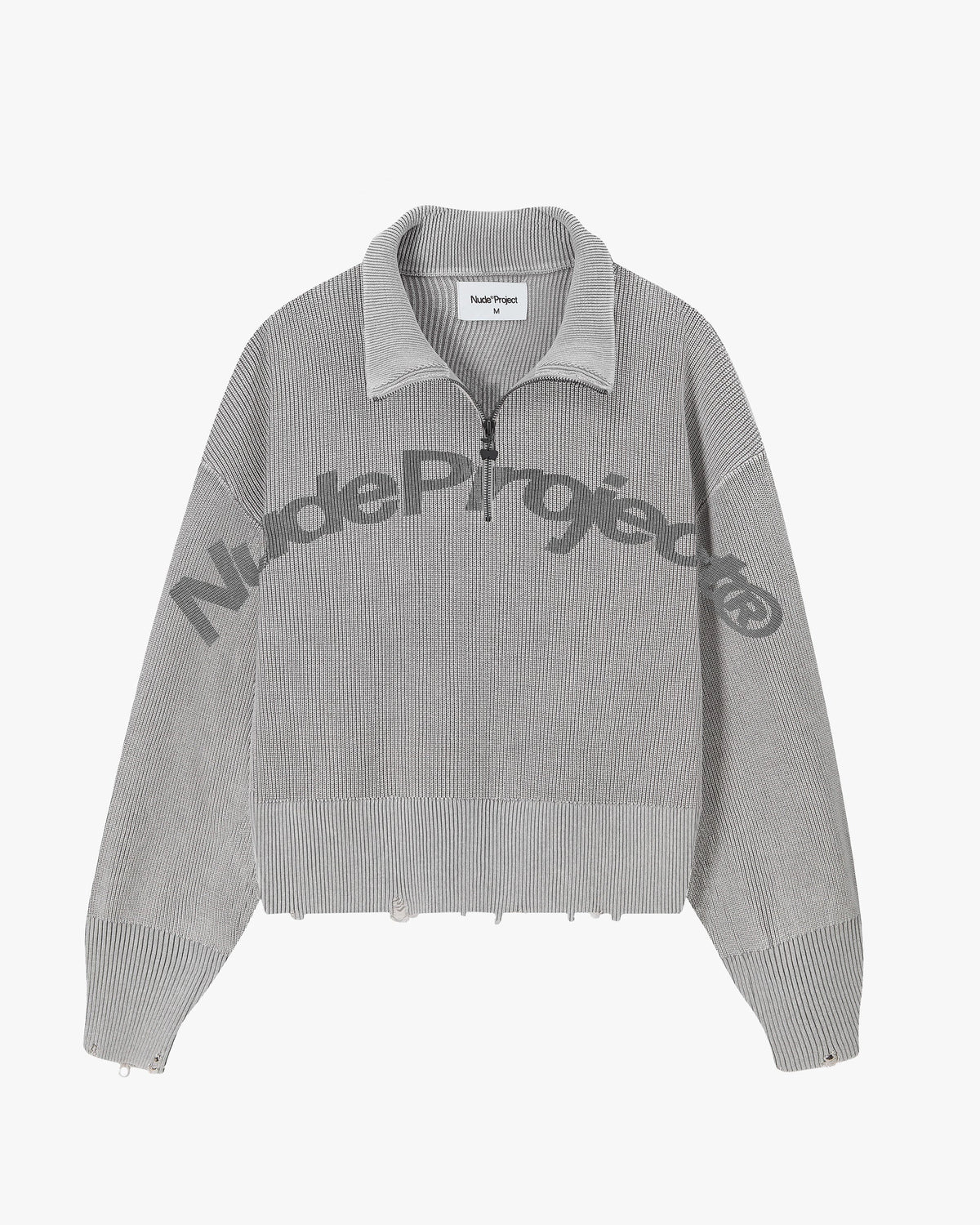 Beast Quarter-Zip Knit Grey