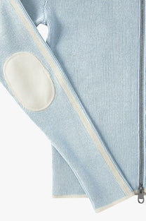 Cherries Full-Zip Knit Light Blue