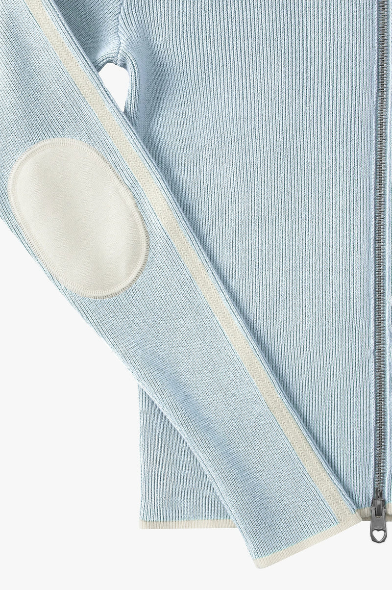 Cherries Full-Zip Knit Light Blue