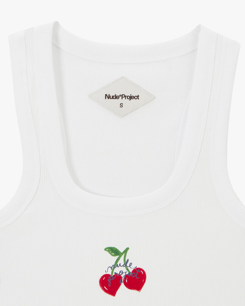 Berry Tank Top White
