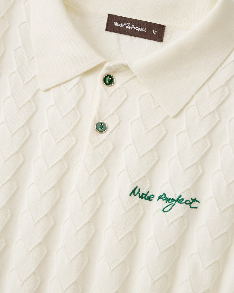 Cora Knit Polo Ivory
