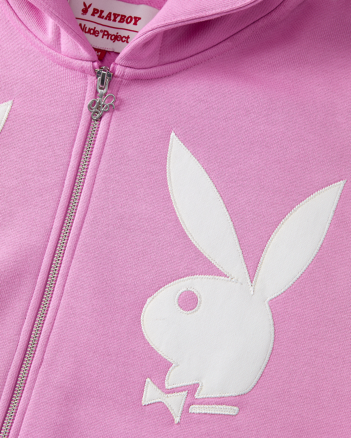 Bunny Zip-Up Hoodie Pink