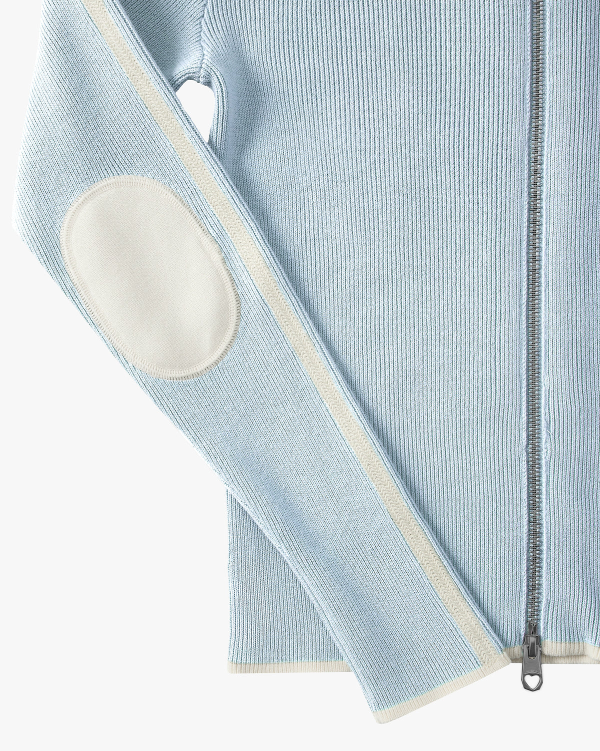 Cherries Full-Zip Knit Light Blue