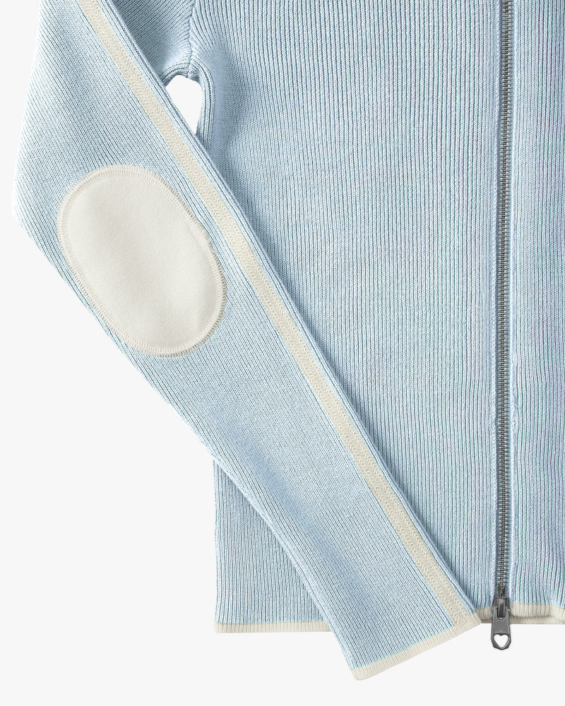 Cherries Full-Zip Knit Light Blue