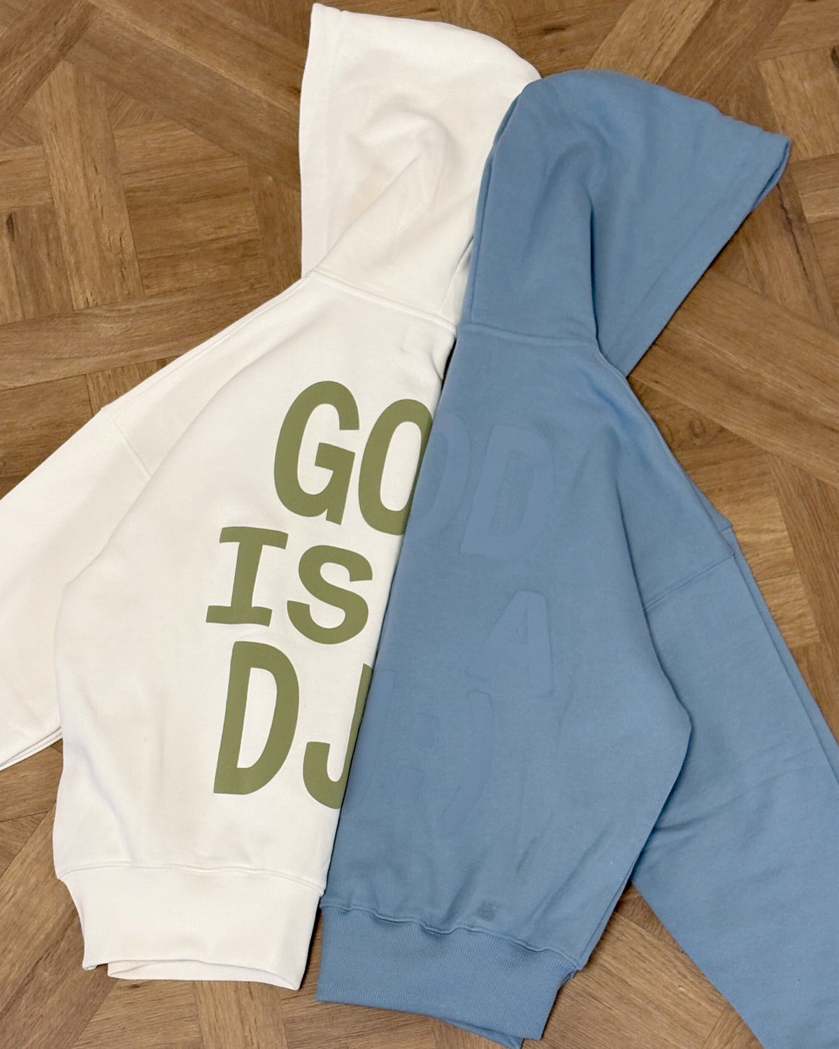 God Is A Dj Zip-Up Blue